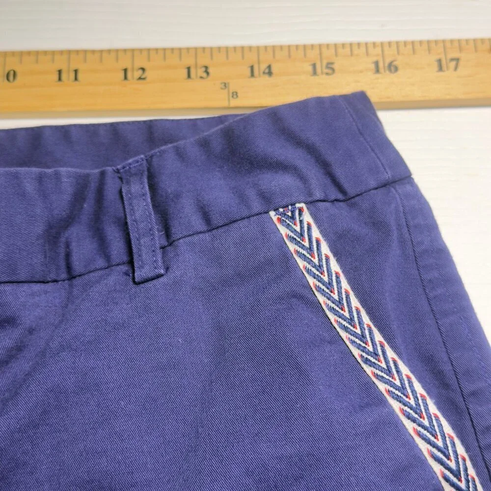 Artisan NY Pocket Detail Shorts Womens 8 Blue Good Washed Mid Rise Cotton